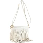 FashionPuzzle Small Fringe Crossbody Bag with Wrist Strap