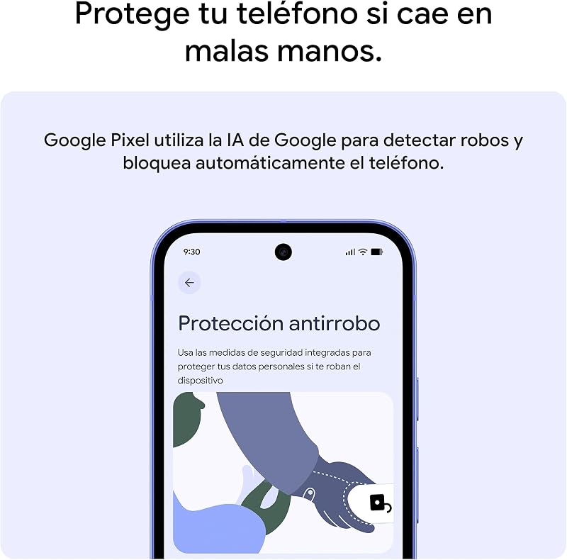 Pixel 10a - 7 años de Nuevas actualizaciones y Funciones, más de 30 Horas de batería, Asistente de Cámara, Gemini Live, Seguridad de Pixel - Obsidiana, 128GB
