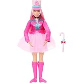 Barbie in the Nutcracker Daisy Ballerina Doll | Wearing a Pink Dress, Hat, with Articulated Ankles, and Candy Cane Baton