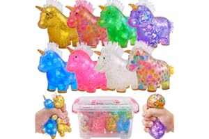 Eavotoy 8 Pack Unicorn Stress Balls Squishy Squeeze Ball Toys Stress Relief Toys for Kids Boys Girls Adults Christmas Stocking Stuffers, School Classroom Valentines Day Card Prizes Party Favors Gifts