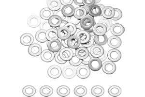 PATIKIL M6 x 13mm Metal Screw Washers Set, 66Pcs 304 Stainless Steel Flat Washers for Screws Bolts Factories Home Outdoor Pro