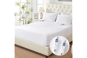 Dreamhood Heated Mattress Pad Queen Size Dual Control with 10 Heat Settings and 1-12H Auto Off, Electric Mattress Pad Fit up 