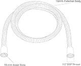 SAMODRA Shower Hose 1.75m 10mm Large Bore Chrome Steel Anti-Kink Leakproof view 7