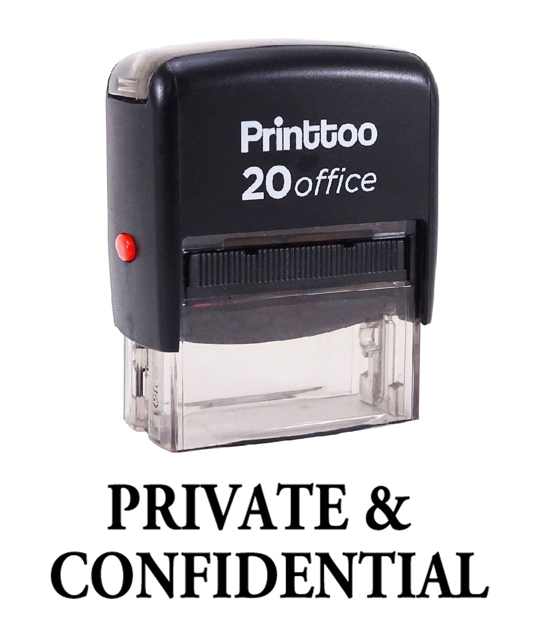 Printtoo Self Inking Rubber Stamp Office Stationary Private & Confidential Custom Stamp-Black