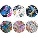 Nsotts (6 Pack) Collapsible Cell Phone Grip for Smartphones,Expanding Cellphone Holder for Phone - Blue Rose Gold Marble