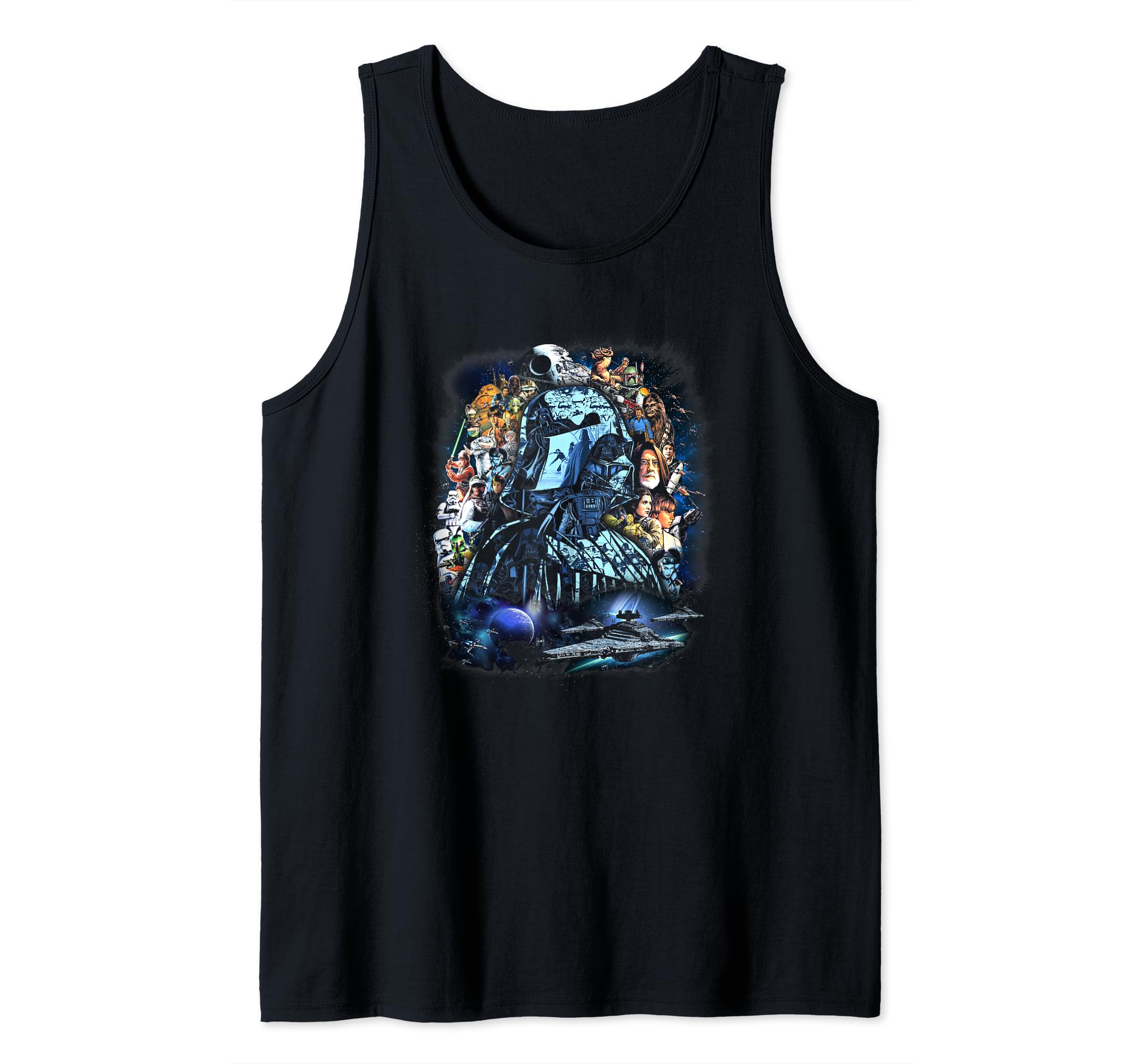 Star Wars The Original Trilogy In Space Tank Top