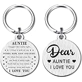 Emideary Gifts for Auntie - Best Auntie - To My Auntie Mothers Day Christmas Gift Key Chain