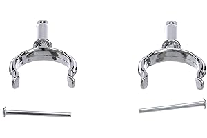 Seachoice Top-Mount Rowlock Horns Set, Chrome-Plated Zinc, Includes 2 Rowlocks w/Locking Pins
