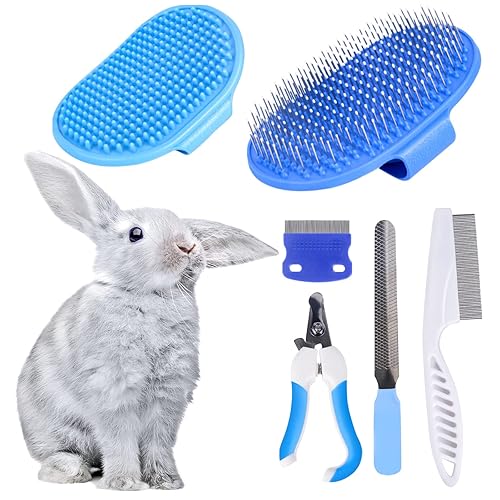 6-Piece Small Animal Grooming Set with Hair Remover, Nail Clipper