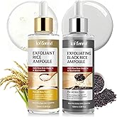 Peel Shot Glow Rice Peeling Ampoule,Gentle Black & White Rice Exfoliating Face Serum for Face & Body, Shrink Pores & Deeply Hydrating For All Skin Types