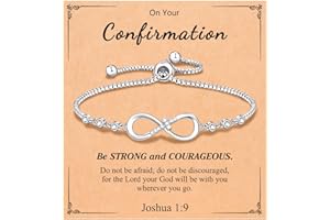 DJWJFJEN Infinity Cross Charm Bracelet Christian Easter Confirmation Baptism Graduation Gifts for Women Girls