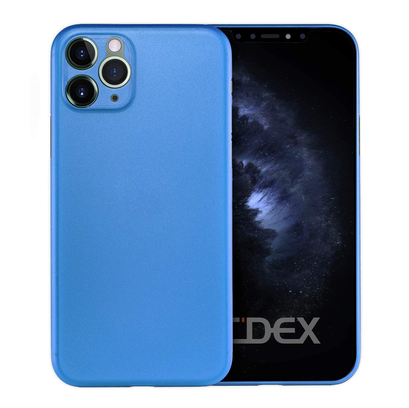 doupi UltraSlim Case for iPhone 11 Pro Max (6.5 inch), Ultra Thin Fine Mat Feather Light Skin Protective Cover, Blue