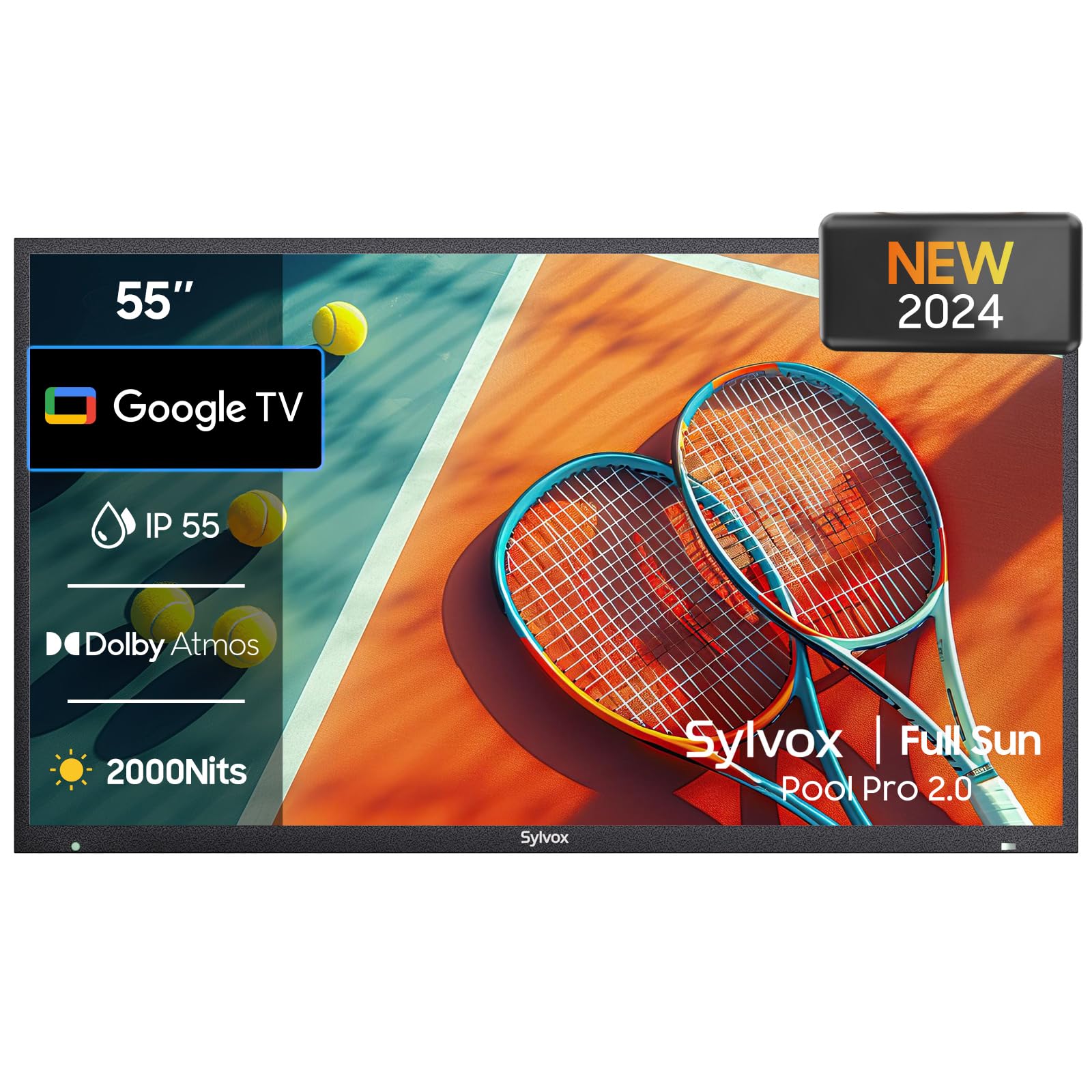 SYLVOX Outdoor TV, 55-inch Waterproof Smart