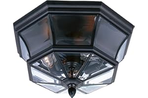 Quoizel Newbury 3-Light Mystic Black Outdoor Flush Mount Light