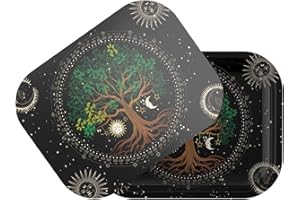 GENERIC Small Metal Tray with Magnetic Lid, Decorative Tray, Ideal Storage for Home or Travel,Black,7 x 5.5 Inches