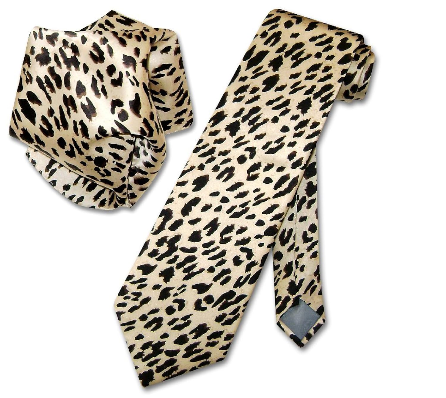 LEOPARD Animal Skin Print 100 SILK Neck Tie HANDKERCHIEF Men's NeckTie Set at Amazon Men’s