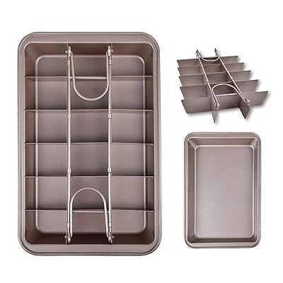 Brownie Pan, Non-Stick Brownie Pans with Dividers, Ghana Ubuy