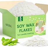 CHILLFLAME Soy Wax Flakes, Natural Candle Wax, Organic Soy Wax for Candle Making from Farm, No Harmless, Additives, and Pure (5 lb)