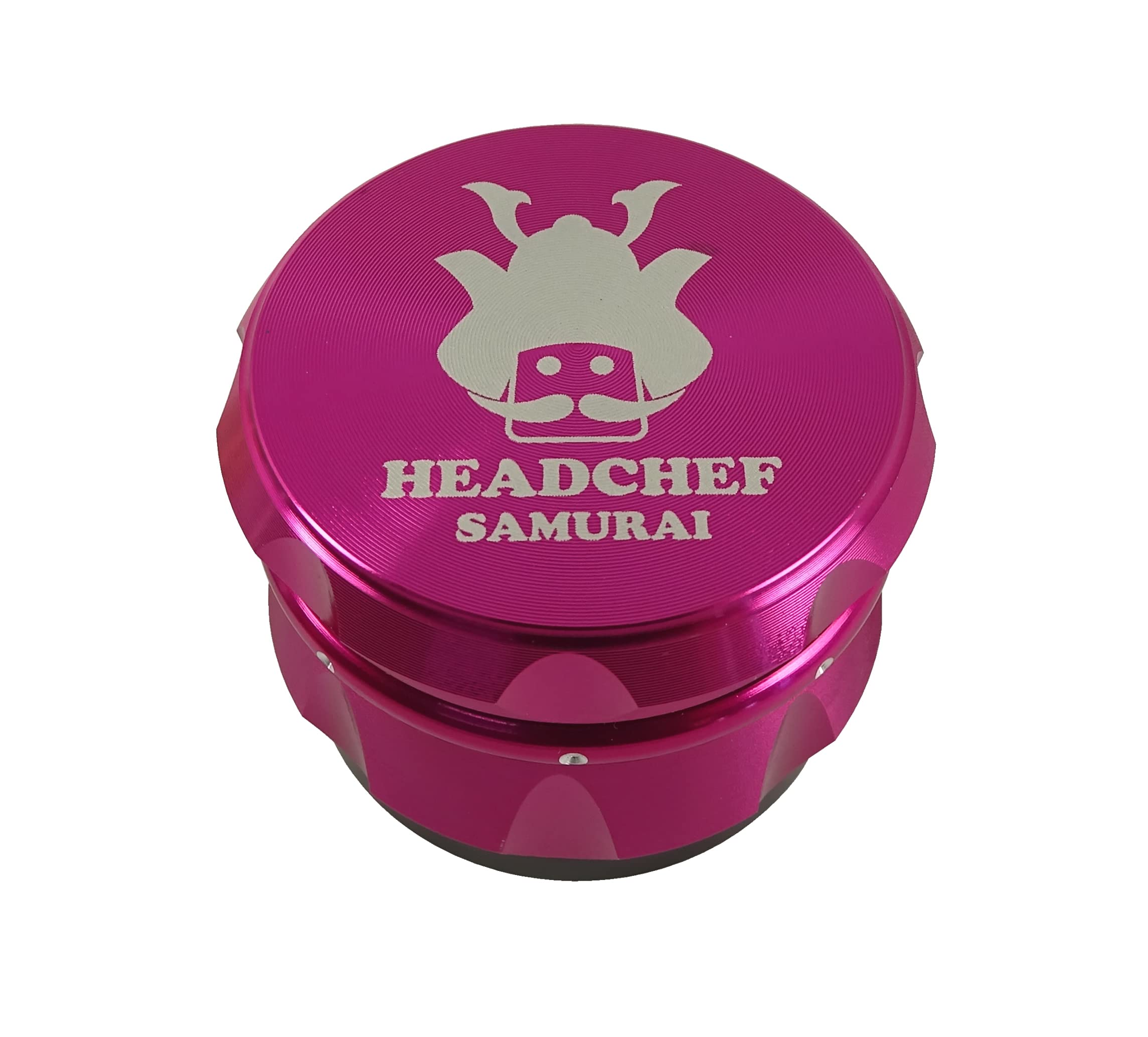 Headchef Samurai Metal Herb Grinder with Sifter Scraper – 4 Piece Grinder, 55mm (Pink) — image 1