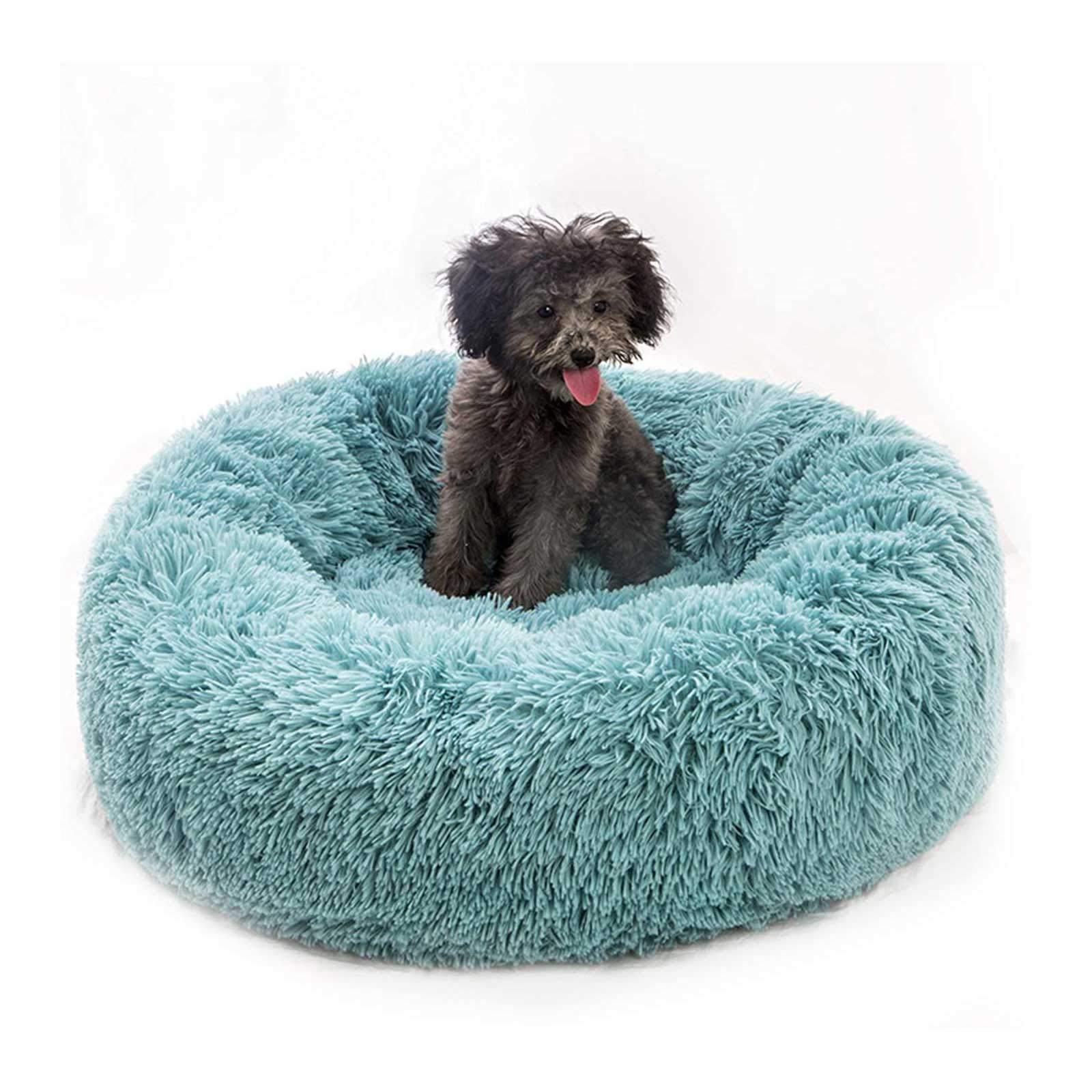 PETCUTE Dog Bed Cat Bed for Indoor Cats Washable Plush Donut Pet Bed Soft Calming Cuddler Kennel Small Medium Large