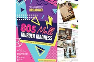 BROADWAY MURDER MYSTERIES 80s Mall Murder Madness | A Totally Tubular 1980s Themed Murder Mystery Game | Flexible 4-20+ Players | Physical Game Kit