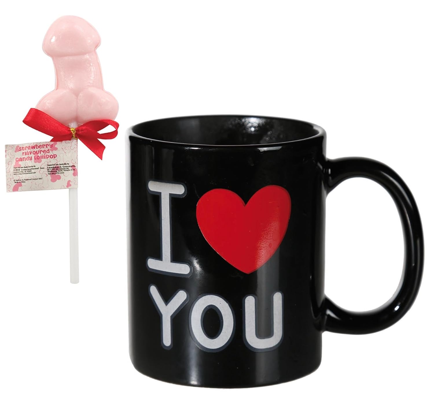 A Naughty Little Gift Set for Women I Love You Mug & Succulent Willy