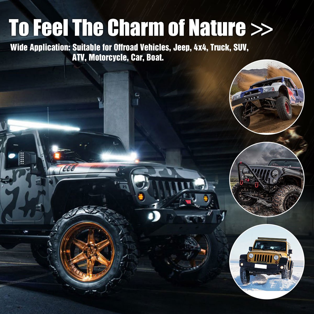 LED Light Bar, YITAMOTOR 270W, 22 Inch Light Bar Spot Light Tri-Row Light Bar Wiring Harness compatible for SUV ATV Truck Pickup Boat 4WD 4X4 Off road Light Fog Driving Light, 20,000lm 3 Year Warranty