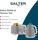 Salter COMBO-9191 Retro Kettle & Toaster Set 1.7L 4-Slice Blue Grey view 2