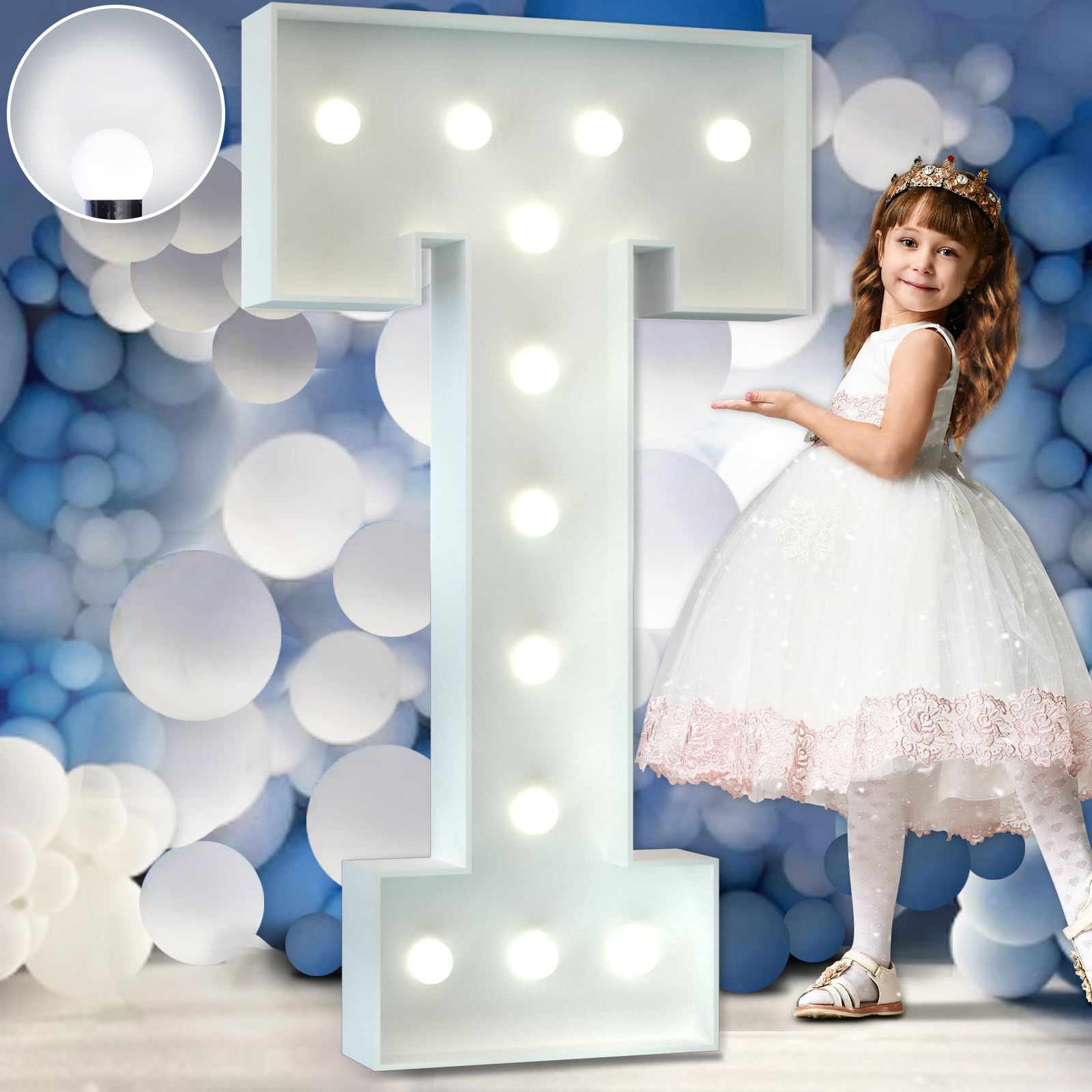Photo 1 of Marquee Letters 4 Feet Tall Large Light Up Letters Baby Shower Decorations Wedding Engagement Proposal White Party Decorations Marry Me Sign Big Cardboard Backdrop T
