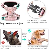HEELE Dog Harness No Pull Front Back Clips Floral Pink XS view 6