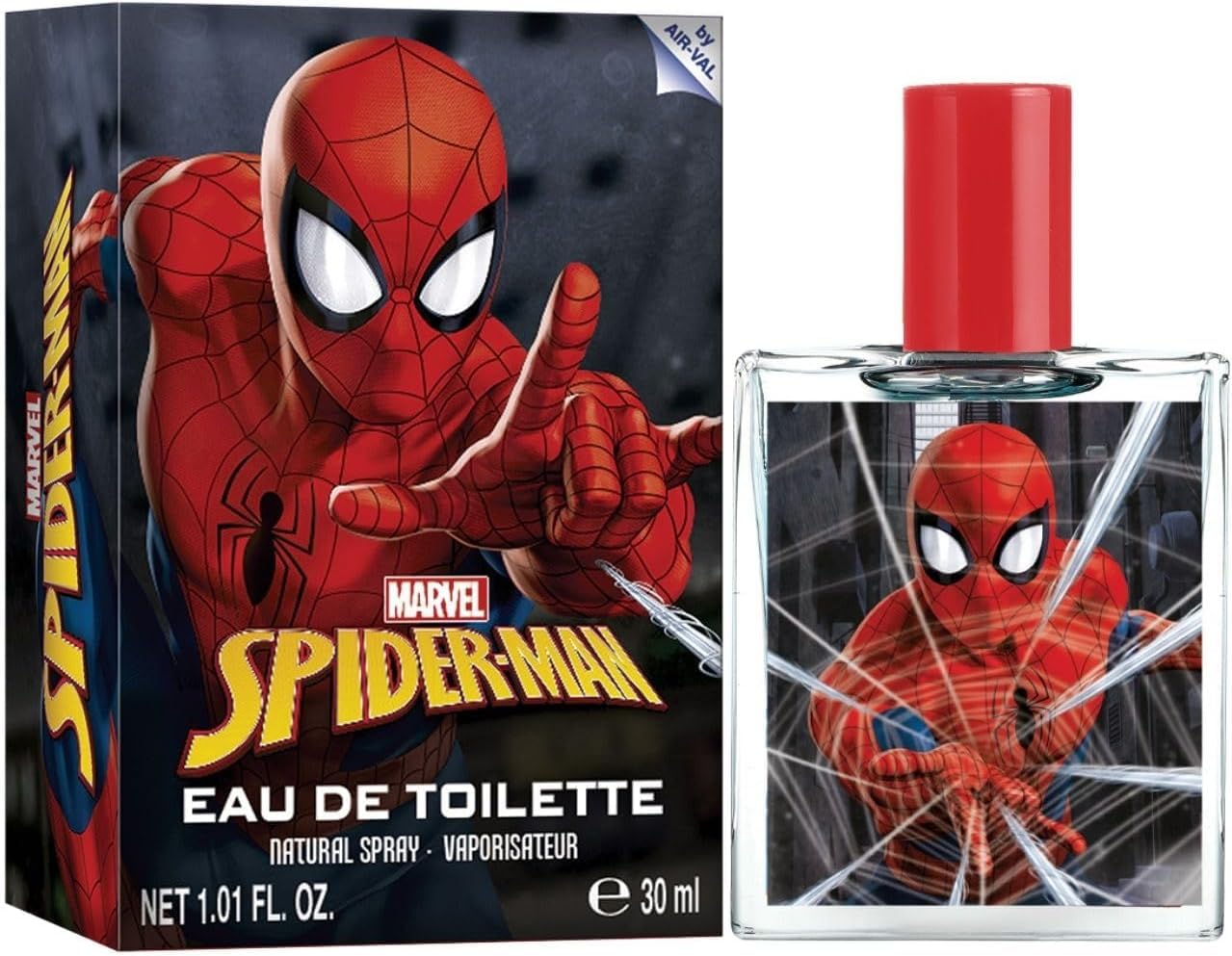 Marvel Spiderman Children Eau de Toilette Natural Perfume Spray | Vegan, Cruelty-Free, Dermatologically Tested EDT Spray for Kids & Teens | Stain-Free Perfume | Safe Daily Fragrance Gift, 30ml