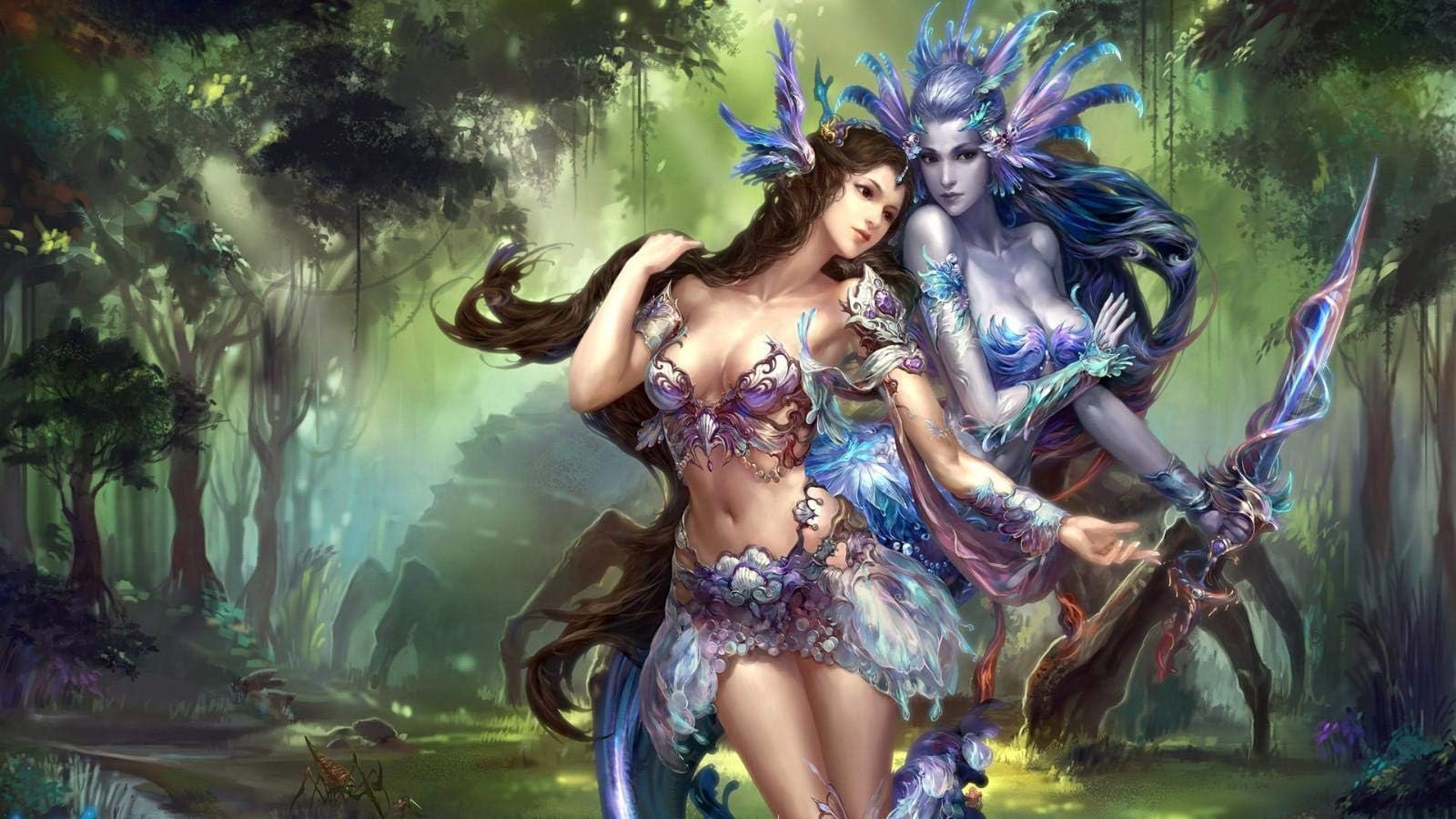 Jigsaw Puzzle 500 Piece Wooden Puzzle Fantasy Girl Warrior Family Decorations, Unique Birthday Present Suitable for Teenagers and Adults