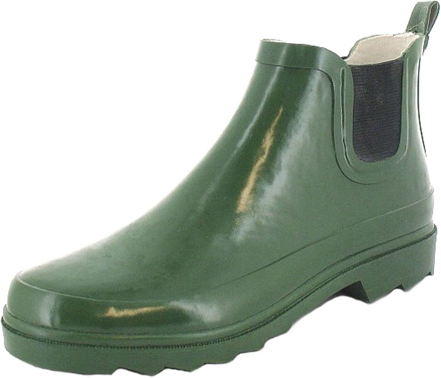 New Ladies/Womens/Unisex Green Rubber Ankle Gardening Style Wellys