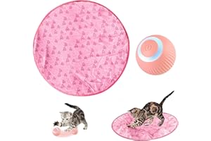 BIXMK Guitar Cat Toy, 2 in 1 Simulated Interactive Hunting Cat Toy, Gertar Interactive Hunting Cat Toy, Gertar Cat Toy, Gertar Cat Tunnel, Cat Ball Toy (Pink with Ball)
