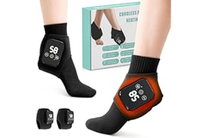 EURPMASK CHOOSE THE COLOR OF EUROPE Foot Renew Triple Method Massager, 3 in 1 Cordless & Portable Foot and Ankle Massager with 3 Vibration Modes & 3 Heat Levels, for Heel, Arch, and Ankle Comfort & Relief for Home/Office/Travel (2Pcs)