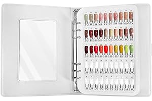 I·B·N G Upgraded Nail Color Swatches Nail Sample, Detachable 150 Nail Polish Color Display Book with Clear Nail Tips, C11