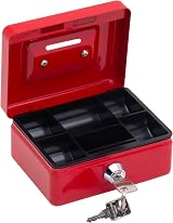 BURG-WÄCHTER 40090 MONEY 5012 Red Cabinet Safe with Keys