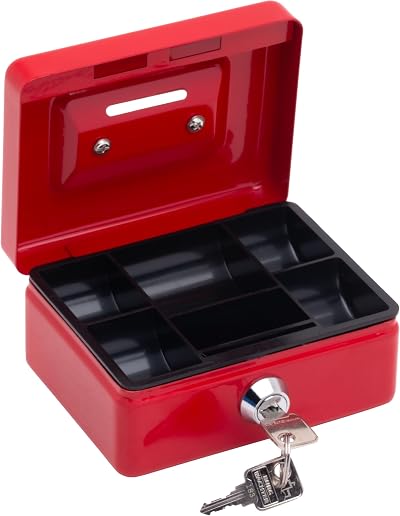 BURG-WÄCHTER 40090 MONEY 5012 Red Cabinet Safe with Keys
