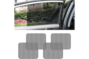 Car Side Window Sunshade, 4 PCS Static Cling Films Stickers Sun Shade UV Rays Privacy Protector, Reuseable Washable Sun Shade