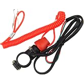 ZOOKOTO Kill Stop Switch for Motorcycle Boat Outboard Engine Motor 22mm 7/8" with Tether Lanyard Cord