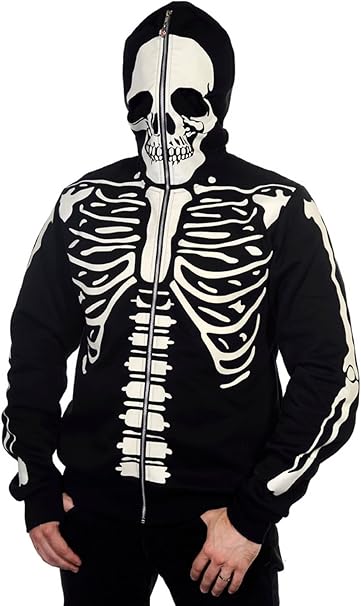 felpa scheletro bambino