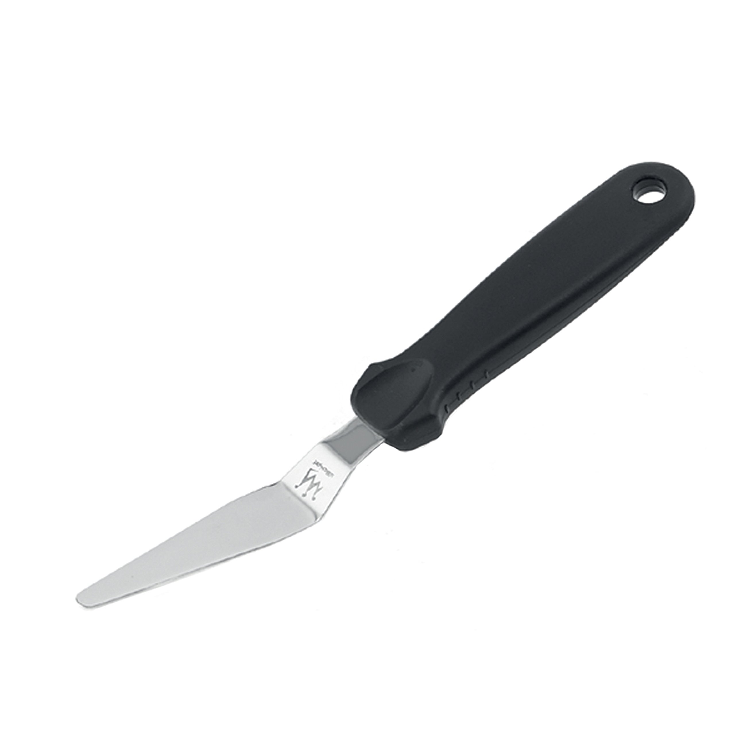 Silikomart | Pointed Stainless Steel Spatula with Plastic Handle, Ideal for Sweets and Creams, Size 20 cm, Made in Japan