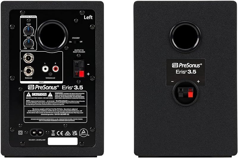 Eris 3.5 Gen 2, 3,5" Studiomonitore - Aktivlautsprecher für Multimedia, Gaming, hochwertige Studio-Musikproduktion, 50 W Leistung, Schwarz