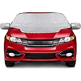 Gintenco Car Windshield Snow Cover, Frost Ice Windscreen Covers with Magnetic Edges, 4 Layers Thickness Snow Protector Covers