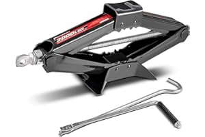 Powerbuilt Mechanical Scissor Jack, 1.5 Ton (3,300 lbs) Capacity, Portable Tire Jack for Car, Truck, Sedans, MPV - 640819