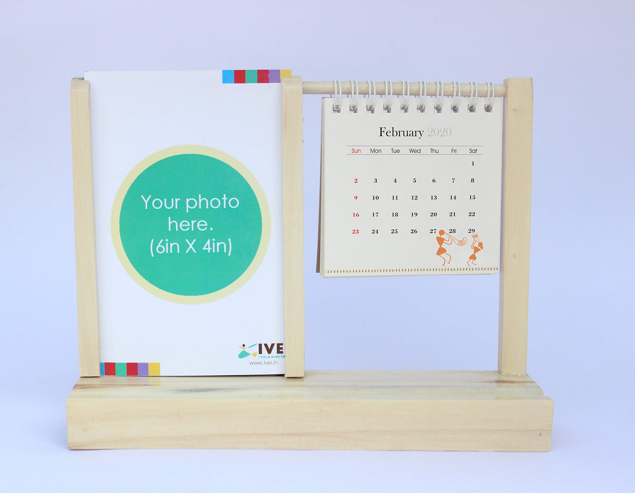 IVEI warli Desk Calendar with a Photo Frame