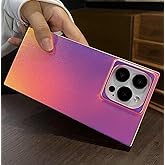 Omorro Compatible with iPhone 16 Pro Max Iridescent Pink Matte Laser Rectangle Fluorescent Case for iPhone 16 Pro Max - Slim Rectangular Design - Protective Soft Cover