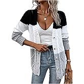 SOLY HUX Women's Button Down Cardigans Long Sleeve Lightweight Knit Sweaters Coat Fall Clothes