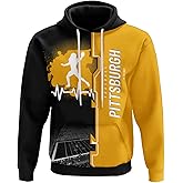 Men's City Football Hoodie Soft Lightweight Pullover Fashion Hooded Sweatshirt Football Team Fans Gift Game Day Apparel