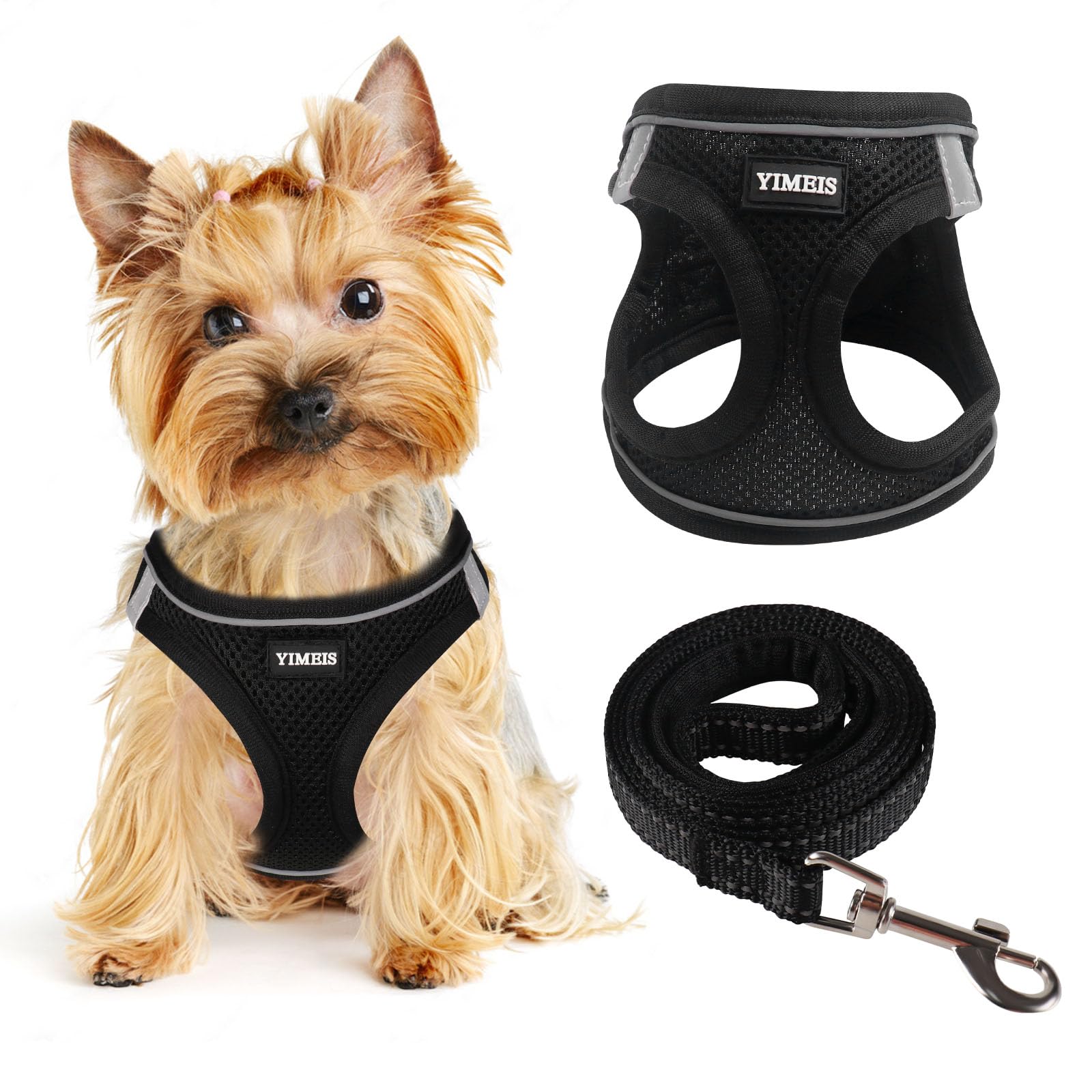 Photo 1 of ***SEE NOTES***
Dog Harness for Small Dogs and Leash Set, Honeycomb Grid, Reflective Lightweight Harness & Anti-Twist Pet Lead (Multi Color, Size: XS-S-M) (S, Black)